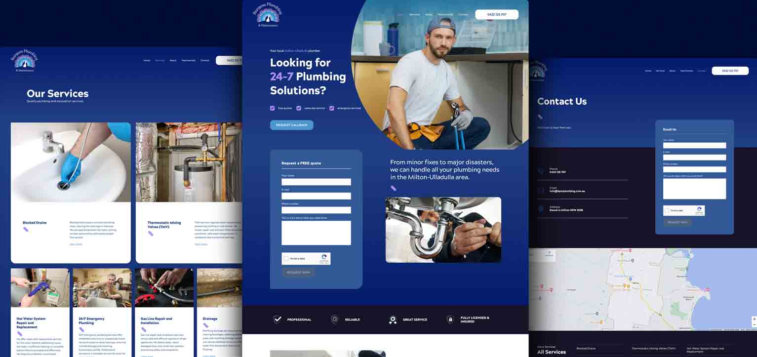 Burgess Plumbing & Maintenance - a project by Ulladulla Web Design