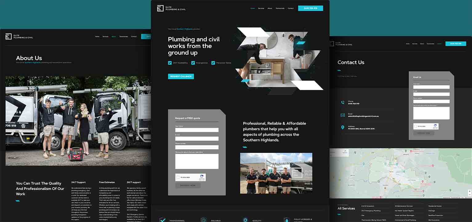 Elite Plumbing - a project by Ulladulla Web Design