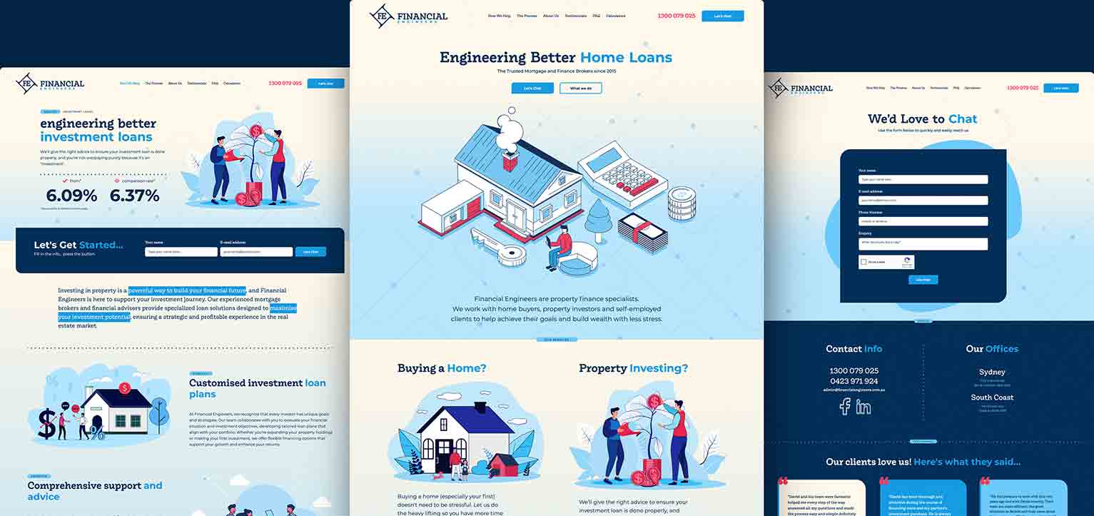 Financial Engineers - a project by Ulladulla Web Design